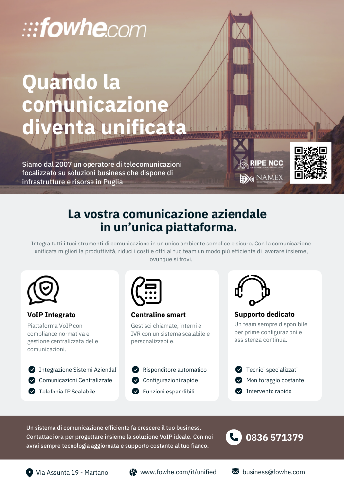 Solutioni VoIP e di comunicazione unificata